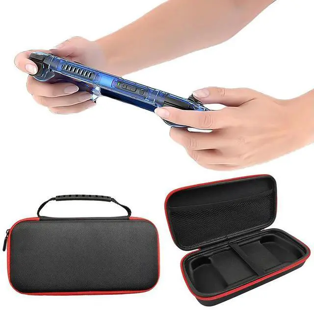 Alt view image 6 of 7 - EVA Hard Carrying Case Shockproof Protection Case with Mesh Pocket Hardshell Case for Anbernic RG556 Retro Handheld Game Console