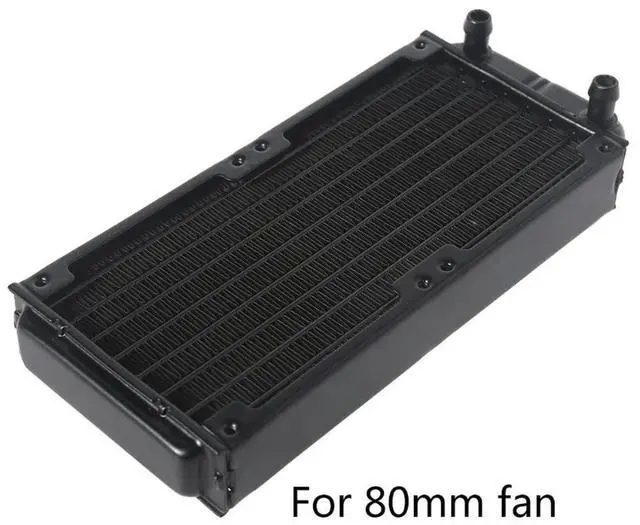 Alt view image 2 of 4 - Water Cooling Computer Radiator 10 Pipe Aluminum Heat Exchanger Liquid Cooling Heat Sink for CPU PC Water Cool System