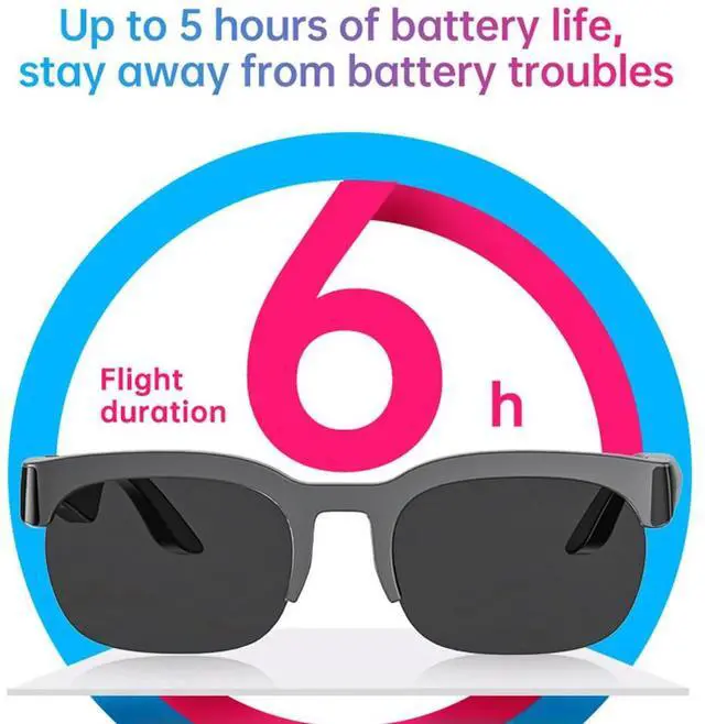 Alt view image 2 of 4 - BT Sunglasses AI Translator Hands-Free Music & Calls Audio Glasses UV Protection Outdoor Sports Headphones for Men and Women