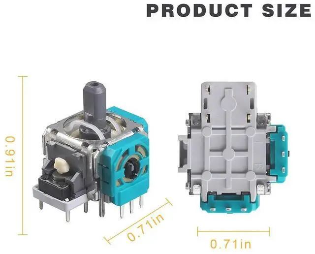 Alt view image 4 of 4 - 10pcs Replacement 3D Analog Joystick Joystick Replacement Analog 3D Joysticks Replacement for Xbox One Controller