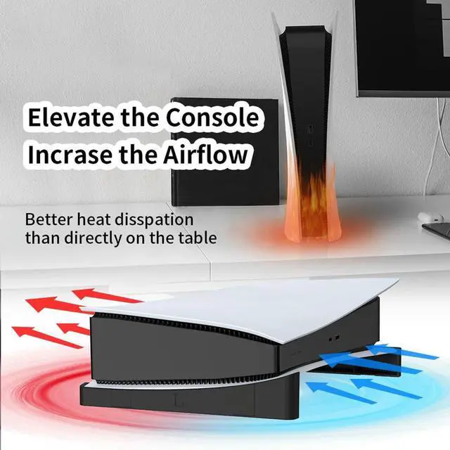 Alt view image 3 of 4 - 2pcs Horizontal Game Discs Stand Dock Mount Holder for PS 5 DE Console Accessories Game Host Horizontal Stand