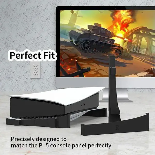 Main image of 2pcs Horizontal Game Discs Stand Dock Mount Holder for PS 5 DE Console Accessories Game Host Horizontal Stand