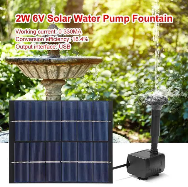 Alt view image 6 of 7 - Solar Power Submersible Fountain Water Pump Kit for Garden Pool Pond Decoration