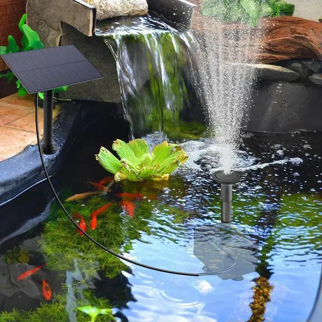 Alt view image 2 of 4 - 1.5W Solar Fountain Pump Kit Brushless Motor Solar Bird Bath Fountain Solar Power Panel Water Fountain Pump for Garden Pond Pool