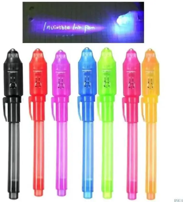 Alt view image 7 of 8 - Secret Pen with UV light Invisible Writing Pen with UV Light Detective Pen Birthday Gift Bags Filler for Children