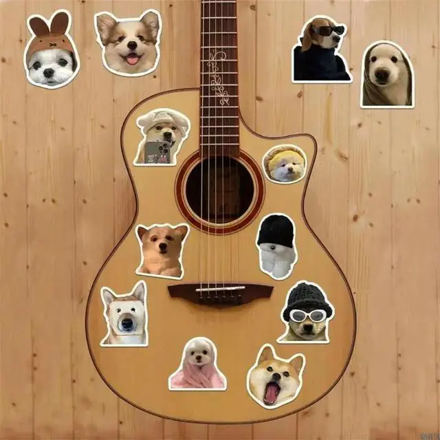 Alt view image 6 of 7 - 50Pcs Cartoon Dog Sticker Water Resistant Aesthetic Sticker for Water Bottle Scrapbook Journal Laptop Guitar Luggage