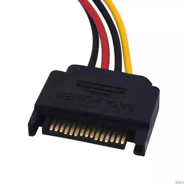 Alt view image 2 of 4 - Upgrading 15-Pin Male to Small 4Pin Ide Floppy Female Hard Drive Disk Power Adapter Cable (20CM/8inch) 2 Piece