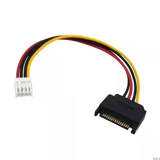 Alt view image 3 of 4 - Upgrading 15-Pin Male to Small 4Pin Ide Floppy Female Hard Drive Disk Power Adapter Cable (20CM/8inch) 2 Piece