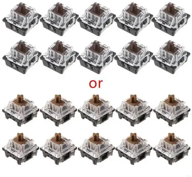 Alt view image 3 of 4 - 10pcs Brown Switches for Keyswitch Mechanical Keyboard Shaft for Key Tester 3Pin