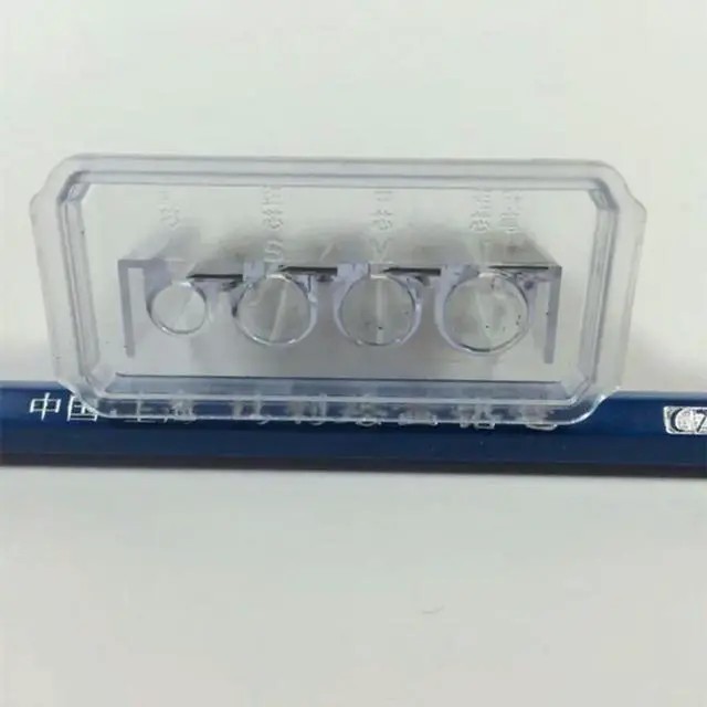 Alt view image 7 of 7 - Multifunctional 4 Holes Pencil Sharpener Long Drawing Art Man