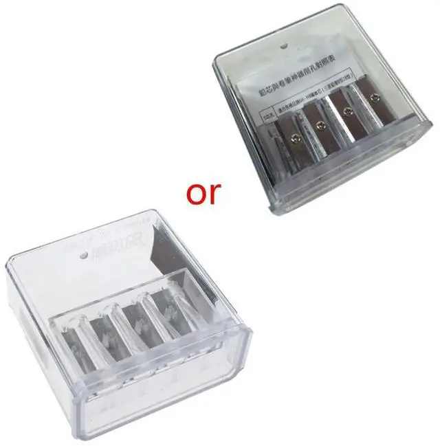 Alt view image 5 of 7 - Multifunctional 4 Holes Pencil Sharpener Long Drawing Art Man