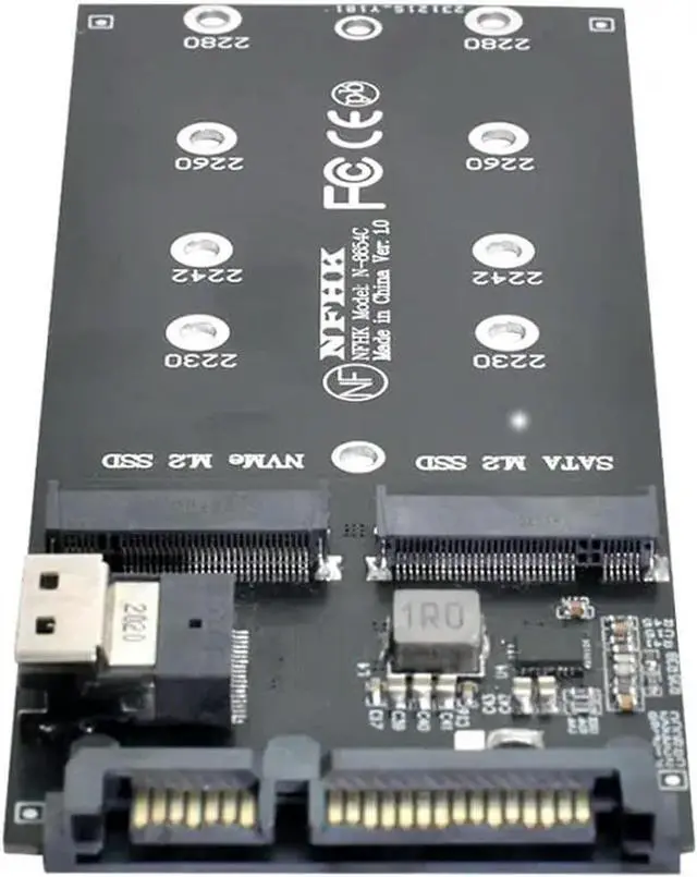 Alt view image 5 of 7 - JoniSerl M.2 NVME to SFF-8654  NGFF SSD to SATA 2 in 1 Combo Adapter for Mainboard (Not Work NVME SSD to SATA)