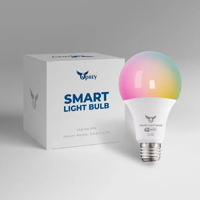 Alt view image 2 of 7 - flyingOsprey Smart Light Bulbs, 16 Million RGBCW/WW LED Light Bulbs, Music Sync, Bluetooth and Wi-Fi, App Control, A19 E26 9W (60W Equivalent), 806LM (4 Pack)