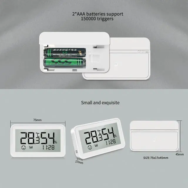 Alt view image 6 of 6 - Osprey.life Smart Thermometer Hygrometer: Wi-Fi Enabled Room Temperature Monitor with APP Alerts, Linkable to Humidifiers and Temperature Regulation Devices, Simple Elegant Design, White
