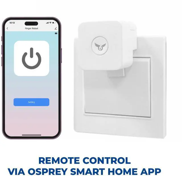 Alt view image 6 of 7 - osprey.life Smart Finger Bot (Gateway included), Support Multiple Types of Button/Switch, Wireless Bluetooth Control, No Wiring Needed, Timer and App Integration, Google/Alexa Compatible, White