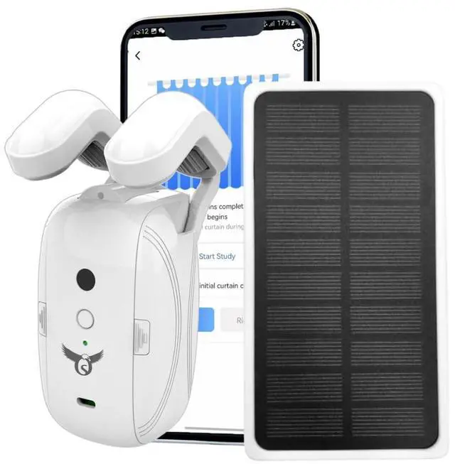 Alt view image 3 of 4 - Osprey Solar Panel Charger for Smart Curtain Opener: Enhanced Performance, Easy Operation, Support for Low-Light Charging, Unlimited on Solar Power Supply for Roman Rod+ T-Track+ U-Rail Curtain