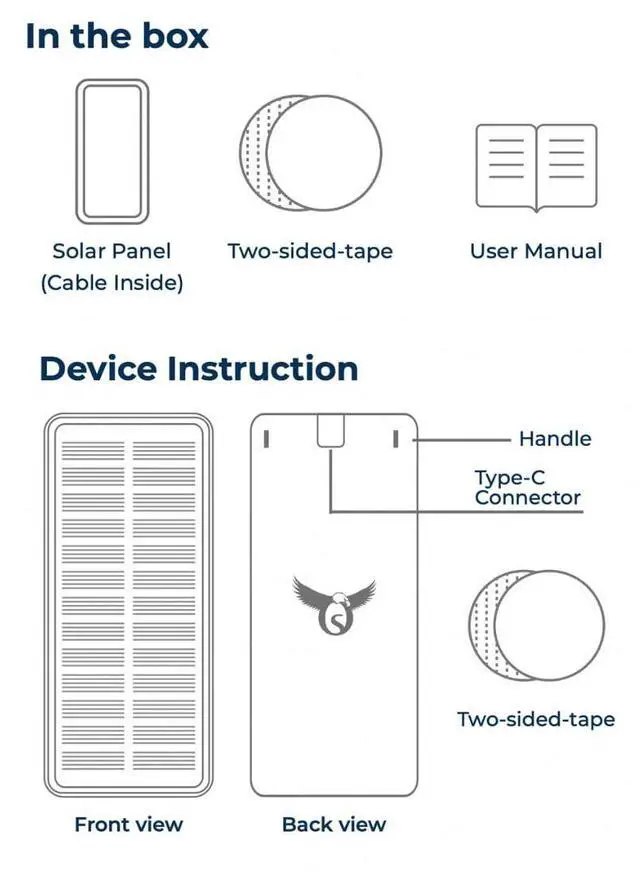 Alt view image 4 of 4 - Osprey Solar Panel Charger for Smart Curtain Opener: Enhanced Performance, Easy Operation, Support for Low-Light Charging, Unlimited on Solar Power Supply for Roman Rod+ T-Track+ U-Rail Curtain