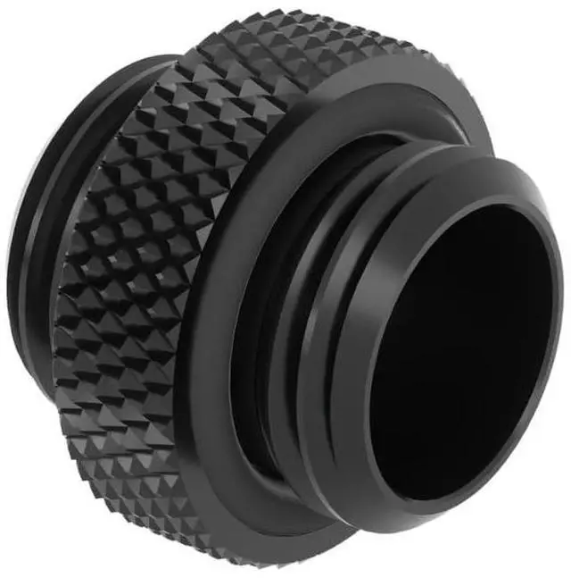 Alt view image 2 of 7 - dracaena.io 6 pack G1/4" thread, Male to Male Mini Extender Fitting with tighten O-ring, Copper Compression fitting for Computer Water Cooling System, Black