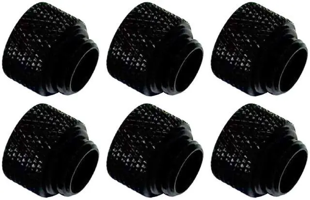 Main image of Dracaena.io 6 Pack G1/4" 10mm Height Male to Female Extender Fittings, Brass Compression Fittings with O Rings for PC Liquid Cooling Loop, Water Cooling Tube Connectors, Black