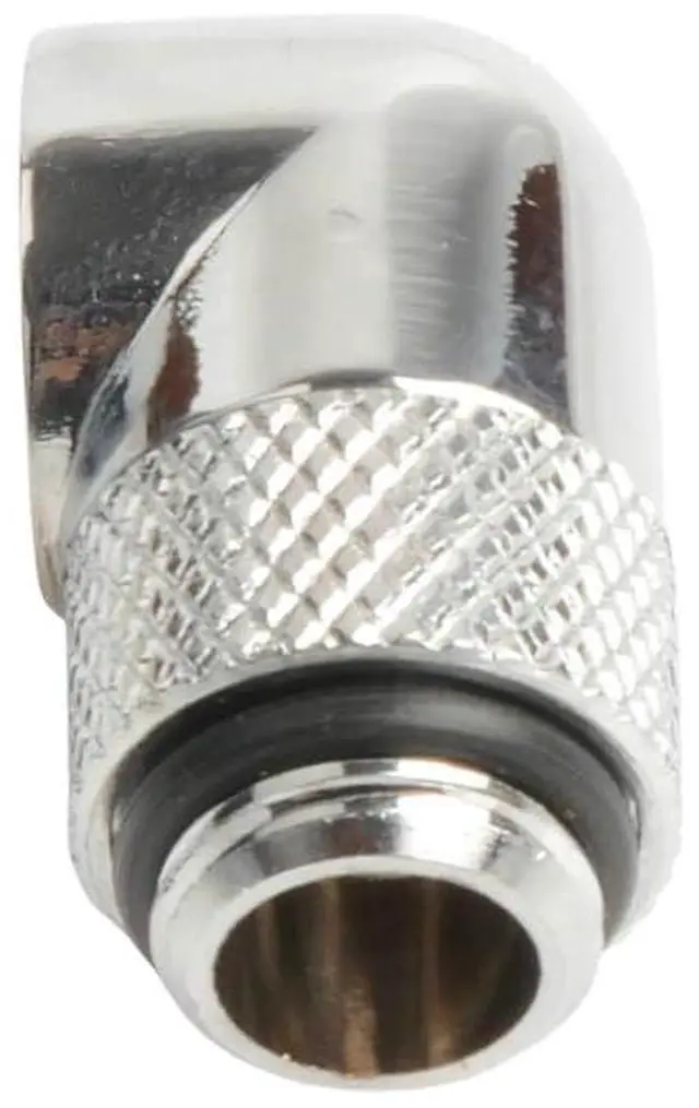 Alt view image 3 of 7 - dracaena.io 6 Pack G1/4" Thread Male to Female Extender Fitting, 90° Rotary Fitting Adapter Connector for Computer Water Cooling System, Silver