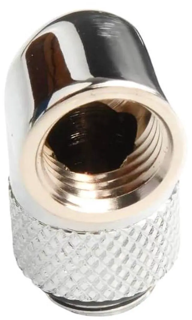 Alt view image 4 of 7 - dracaena.io 6 Pack G1/4" Thread Male to Female Extender Fitting, 90° Rotary Fitting Adapter Connector for Computer Water Cooling System, Silver