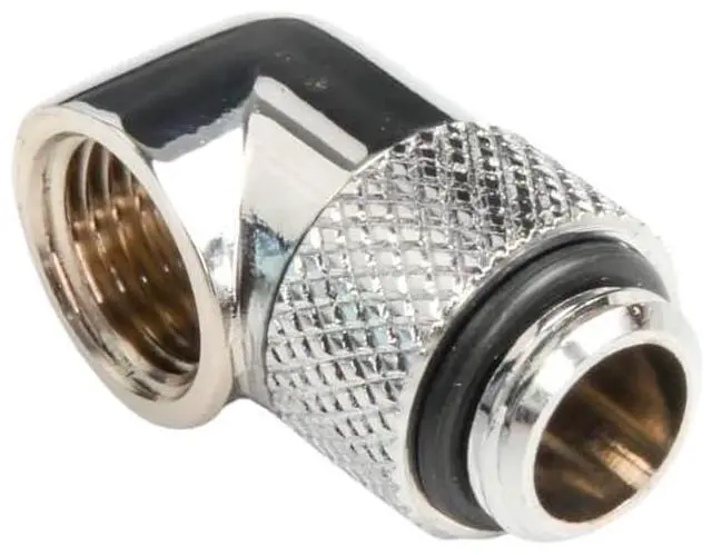 Alt view image 7 of 7 - dracaena.io 6 Pack G1/4" Thread Male to Female Extender Fitting, 90° Rotary Fitting Adapter Connector for Computer Water Cooling System, Silver