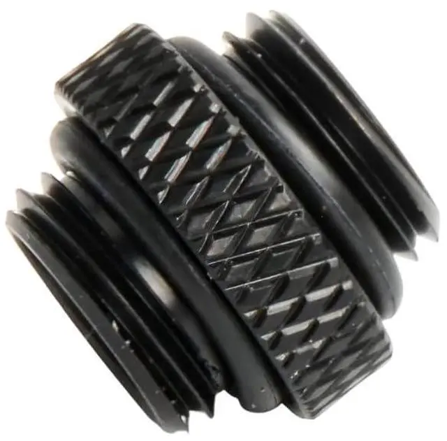 Alt view image 5 of 7 - dracaena.io 6 pack G1/4" thread, Male to Male Mini Extender Fitting with tighten O-ring, Copper Compression fitting for Computer Water Cooling System, Black