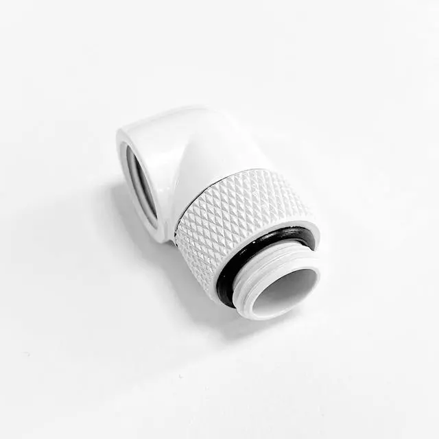 Alt view image 6 of 7 - dracaena.io 6 pack G1/4" thread Male to Female Extender Fitting, 90° Rotary Fitting Adapter Connector for Computer Water Cooling System, White