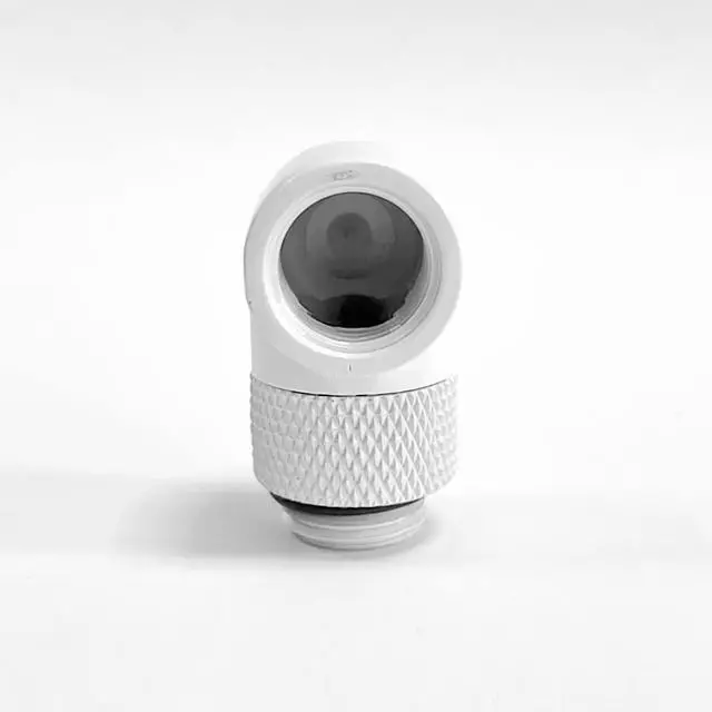 Alt view image 5 of 7 - dracaena.io 6 pack G1/4" thread Male to Female Extender Fitting, 90° Rotary Fitting Adapter Connector for Computer Water Cooling System, White