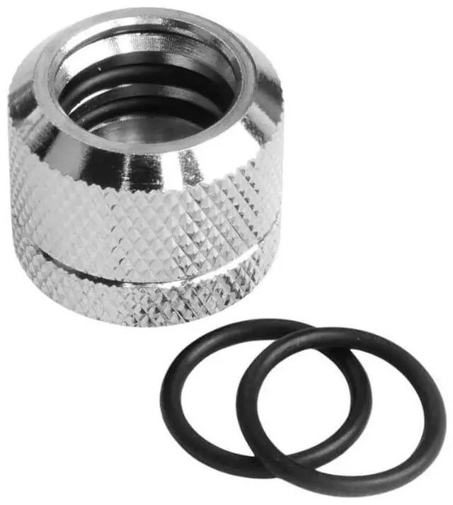 Alt view image 7 of 7 - dracaena.io 6 Pack G1/4" Thread to 16mm Outer Diameter, Hard Tubing Compression Fitting with high Body Design for Computer Water Cooling System, Silver