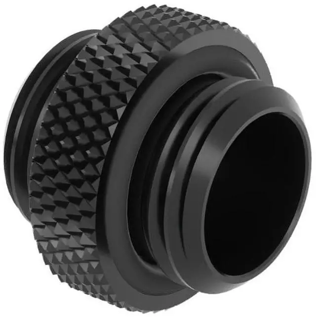 Alt view image 2 of 7 - dracaena.io 12 pack G1/4" thread, Male to Male Mini Extender Fitting with tighten O-ring, Compression fitting for Computer Water Cooling System, Black