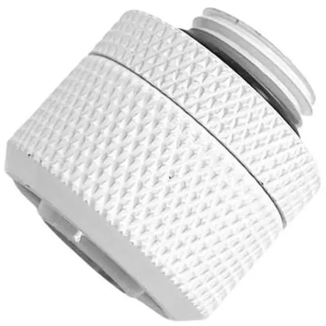 Alt view image 2 of 7 - dracaena.io 2 Pack G1/4" Thread to 3/8" Inner Diameter, 5/8" Outer Diameter Compression Fitting for Soft Tubing, Soft Tube Connectors for Computer Water Cooling System, White