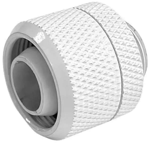 Alt view image 3 of 7 - dracaena.io 2 Pack G1/4" Thread to 3/8" Inner Diameter, 5/8" Outer Diameter Compression Fitting for Soft Tubing, Soft Tube Connectors for Computer Water Cooling System, White
