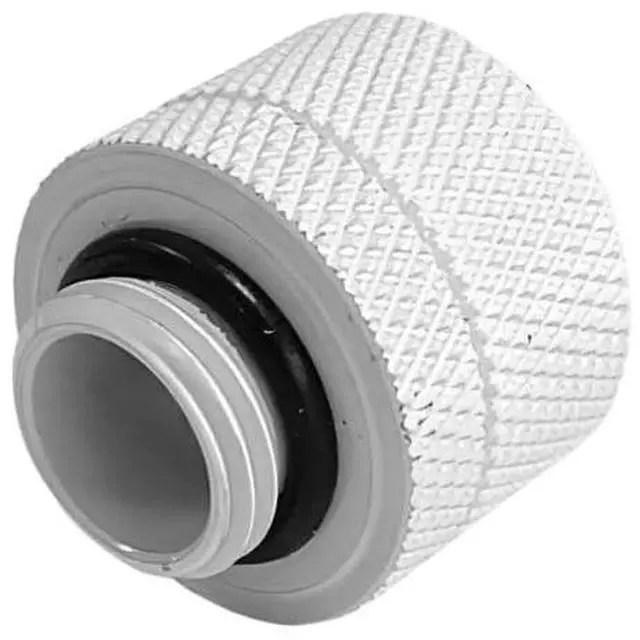 Alt view image 4 of 7 - dracaena.io 2 Pack G1/4" Thread to 3/8" Inner Diameter, 5/8" Outer Diameter Compression Fitting for Soft Tubing, Soft Tube Connectors for Computer Water Cooling System, White