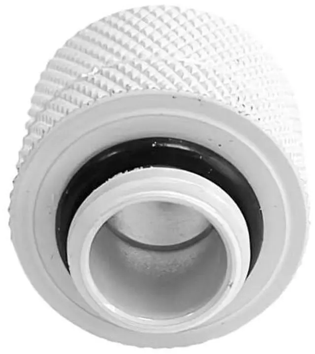 Alt view image 7 of 7 - dracaena.io 2 Pack G1/4" Thread to 3/8" Inner Diameter, 5/8" Outer Diameter Compression Fitting for Soft Tubing, Soft Tube Connectors for Computer Water Cooling System, White
