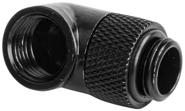 Alt view image 2 of 7 - dracaena.io 12 Pack G1/4" Thread Male to Female Extender Fitting, 90° Rotary Enhance Adapter Fitting for Computer Water Cooling System, Black