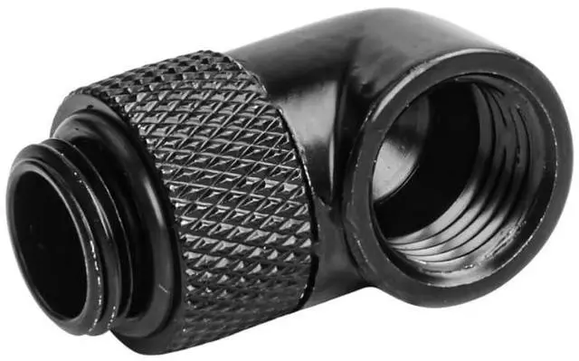 Alt view image 4 of 7 - dracaena.io 12 Pack G1/4" Thread Male to Female Extender Fitting, 90° Rotary Enhance Adapter Fitting for Computer Water Cooling System, Black