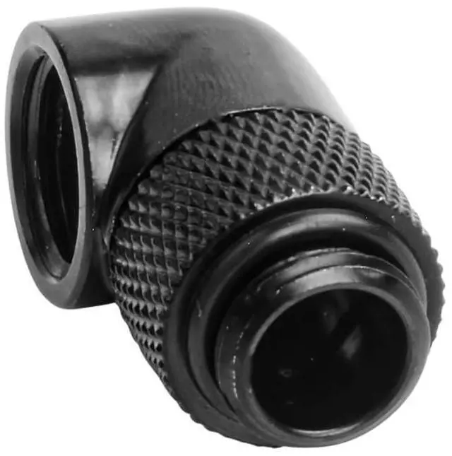 Alt view image 6 of 7 - dracaena.io 12 Pack G1/4" Thread Male to Female Extender Fitting, 90° Rotary Enhance Adapter Fitting for Computer Water Cooling System, Black