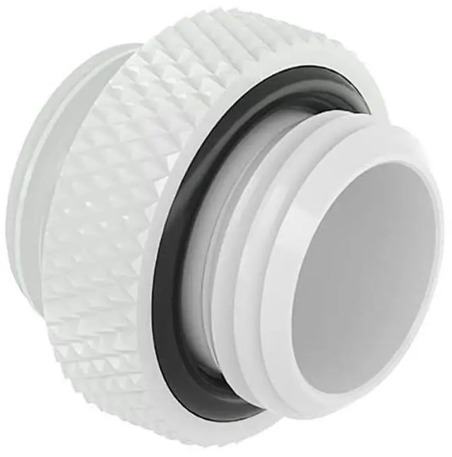 Alt view image 2 of 7 - dracaena.io 12 pack G1/4" thread, Male to Male Mini Extender Fitting with tighten O-ring, Compression fitting for Computer Water Cooling System, White