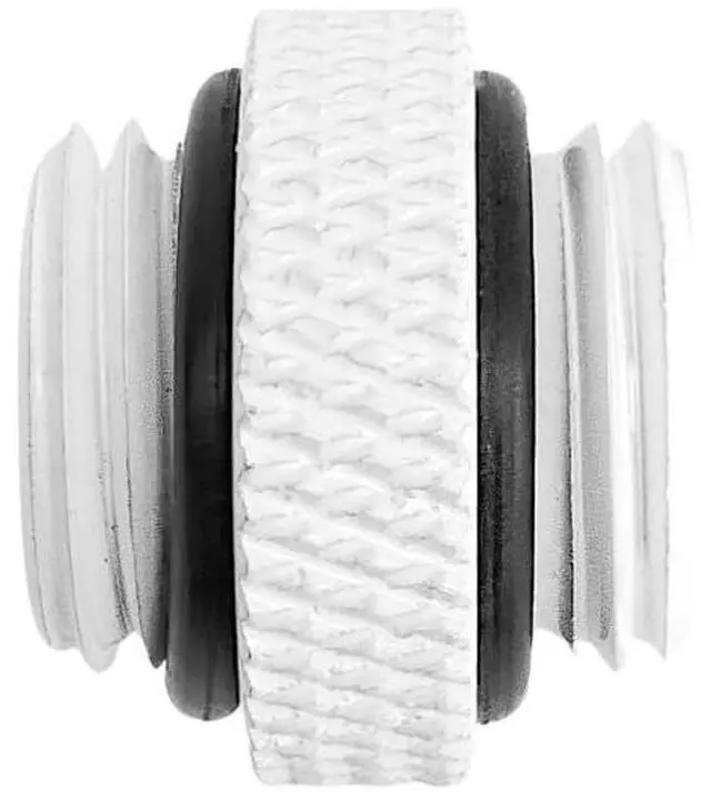 Alt view image 6 of 7 - dracaena.io 2 Pack G1/4" Thread, Male to Male Mini Extender Fitting with Tighten O-Ring, Copper Compression Fitting for PC, Premium Pipe Extension Fitting Adapter, White