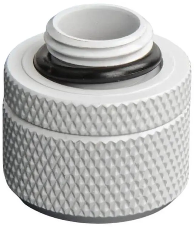 Alt view image 3 of 7 - dracaena.io 6 Pack G1/4" Thread to 3/8" ID, 5/8" OD Compression Fitting for Soft Tubing, Soft Tube Connectors for Computer Water Cooling System, White
