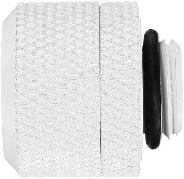 Alt view image 2 of 7 - Dracaena.io 2 pack G1/4" thread to 12mm outer diameter, Hard Tubing Compression Fitting with high body design for Computer water cooling system, White