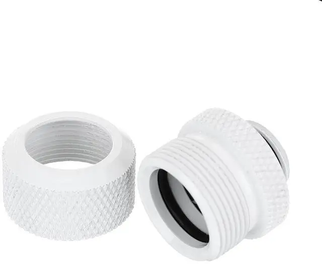 Alt view image 5 of 7 - Dracaena.io 2 pack G1/4" thread to 12mm outer diameter, Hard Tubing Compression Fitting with high body design for Computer water cooling system, White