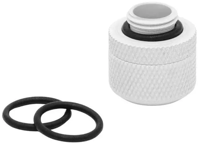 Alt view image 6 of 7 - dracaena.io 6 Pack G1/4" Thread to 16mm Outer Diameter, Hard Tubing Compression Fitting with high Body Design for Computer Water Cooling System, White