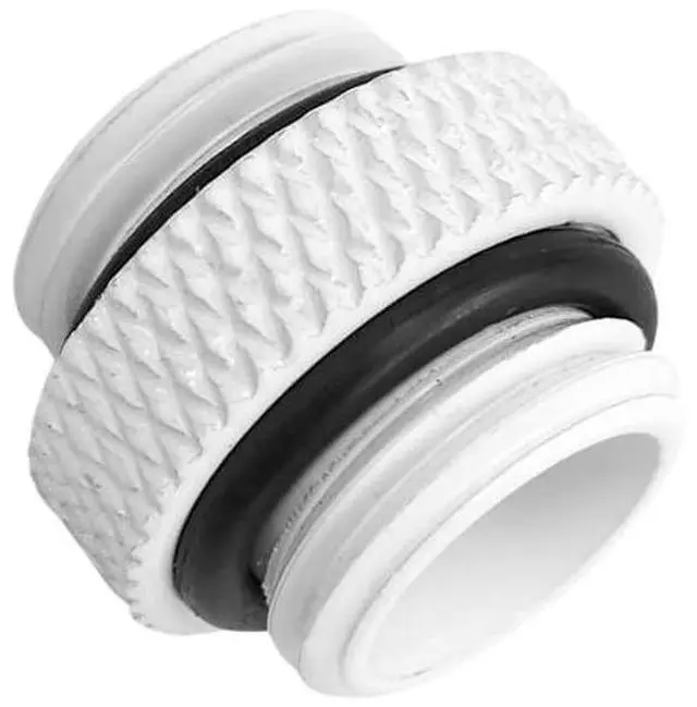 Alt view image 7 of 7 - dracaena.io 6 Pack G1/4" Thread, Male to Male Mini Extender Fitting with Tighten O-Ring, Copper Compression Fitting for PC, Premium Pipe Extension Fitting Adapter, White