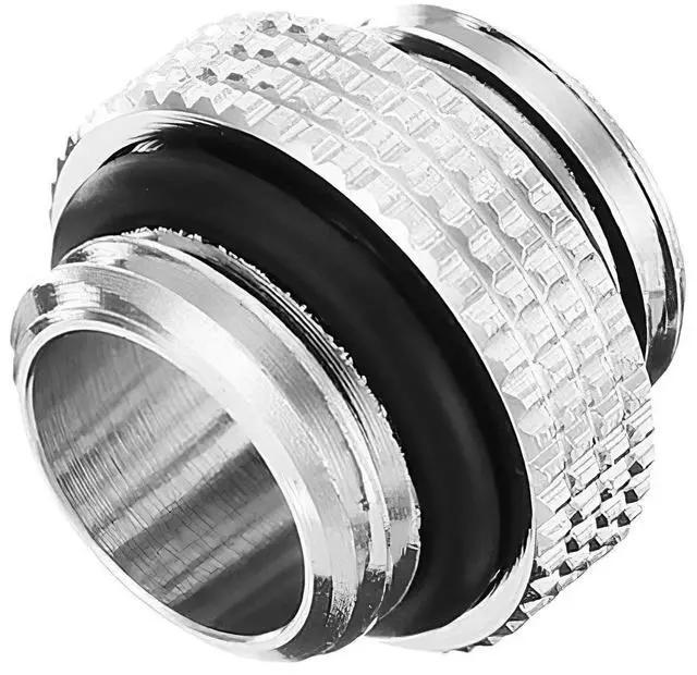 Alt view image 2 of 7 - dracaena.io 6 Pack G1/4" Thread, Male to Male Mini Extender Fitting with Tighten O-Ring, Copper Compression Fitting for Computer Water Cooling System, Silver