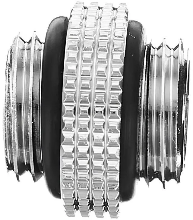 Alt view image 3 of 7 - dracaena.io 6 Pack G1/4" Thread, Male to Male Mini Extender Fitting with Tighten O-Ring, Copper Compression Fitting for Computer Water Cooling System, Silver