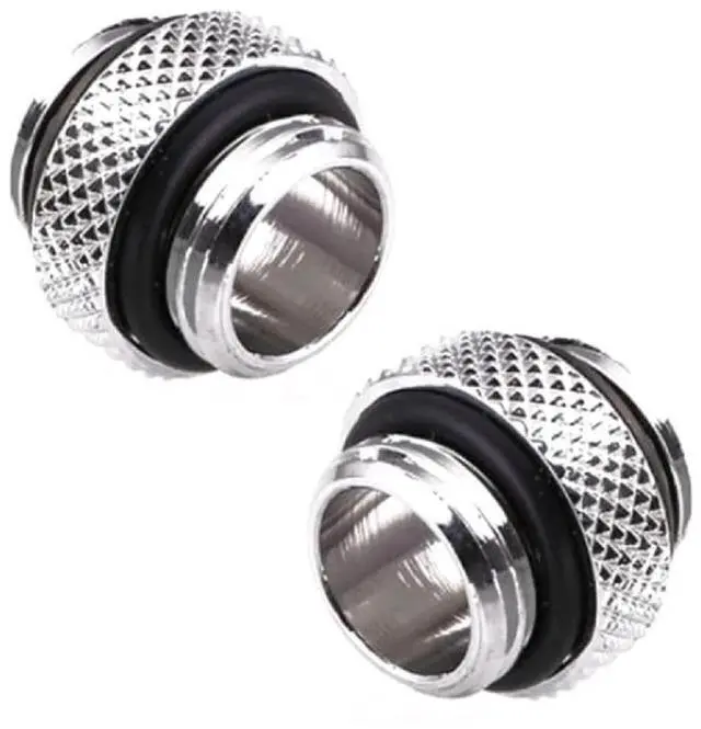 Alt view image 7 of 7 - dracaena.io 6 Pack G1/4" Thread, Male to Male Mini Extender Fitting with Tighten O-Ring, Copper Compression Fitting for Computer Water Cooling System, Silver