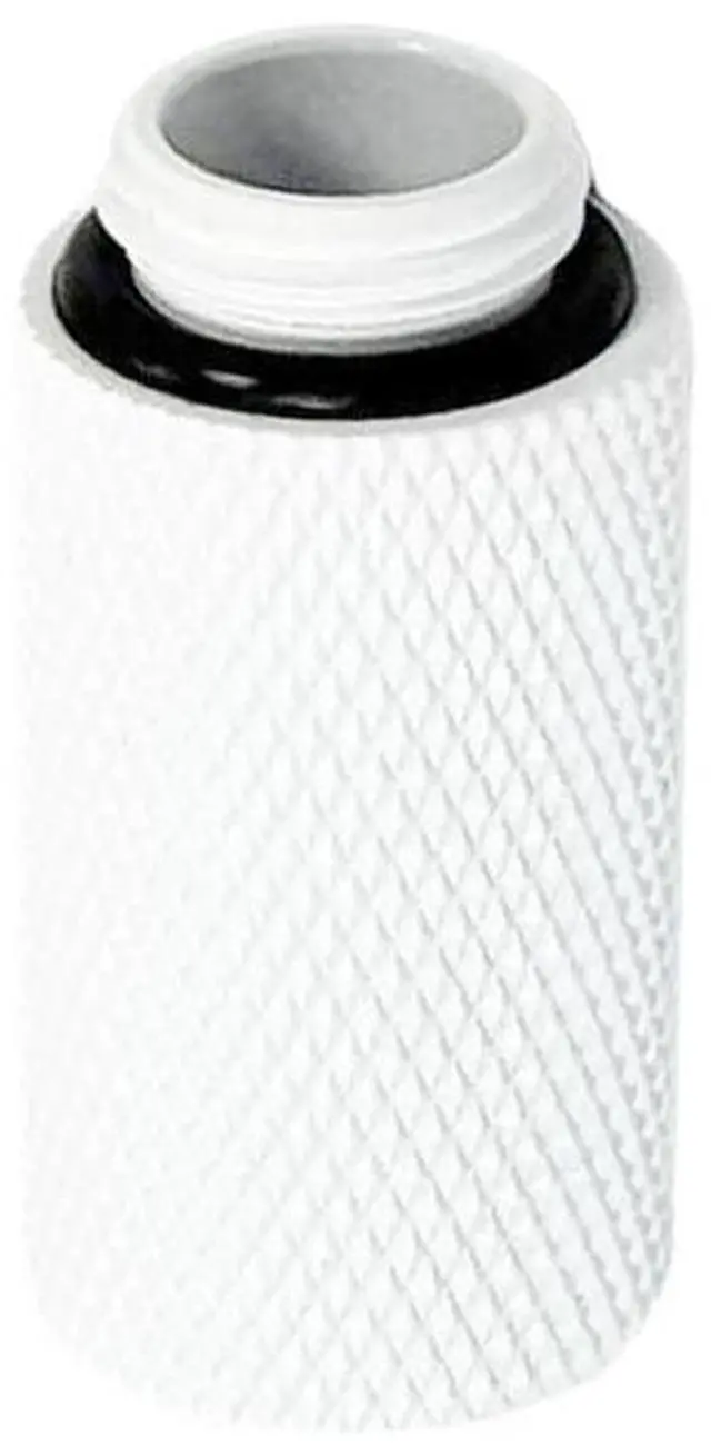 Alt view image 3 of 5 - dracaena.io 6 Pack G1/4" 30mm Height Male to Female Extender Fittings, Brass Compression Fittings with O Rings for PC Liquid Cooling Loop, Water Cooling Tube Connectors, White