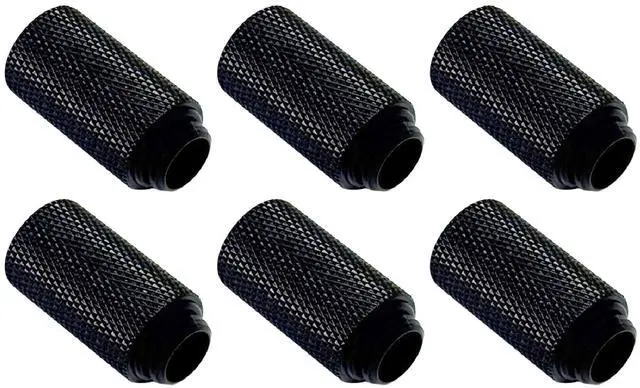 Main image of Dracaena.io 6 Pack G1/4" 30mm Height Male to Female Extender Fittings, Brass Compression Fittings with O Rings for PC Liquid Cooling Loop, Water Cooling Tube Connectors, Black
